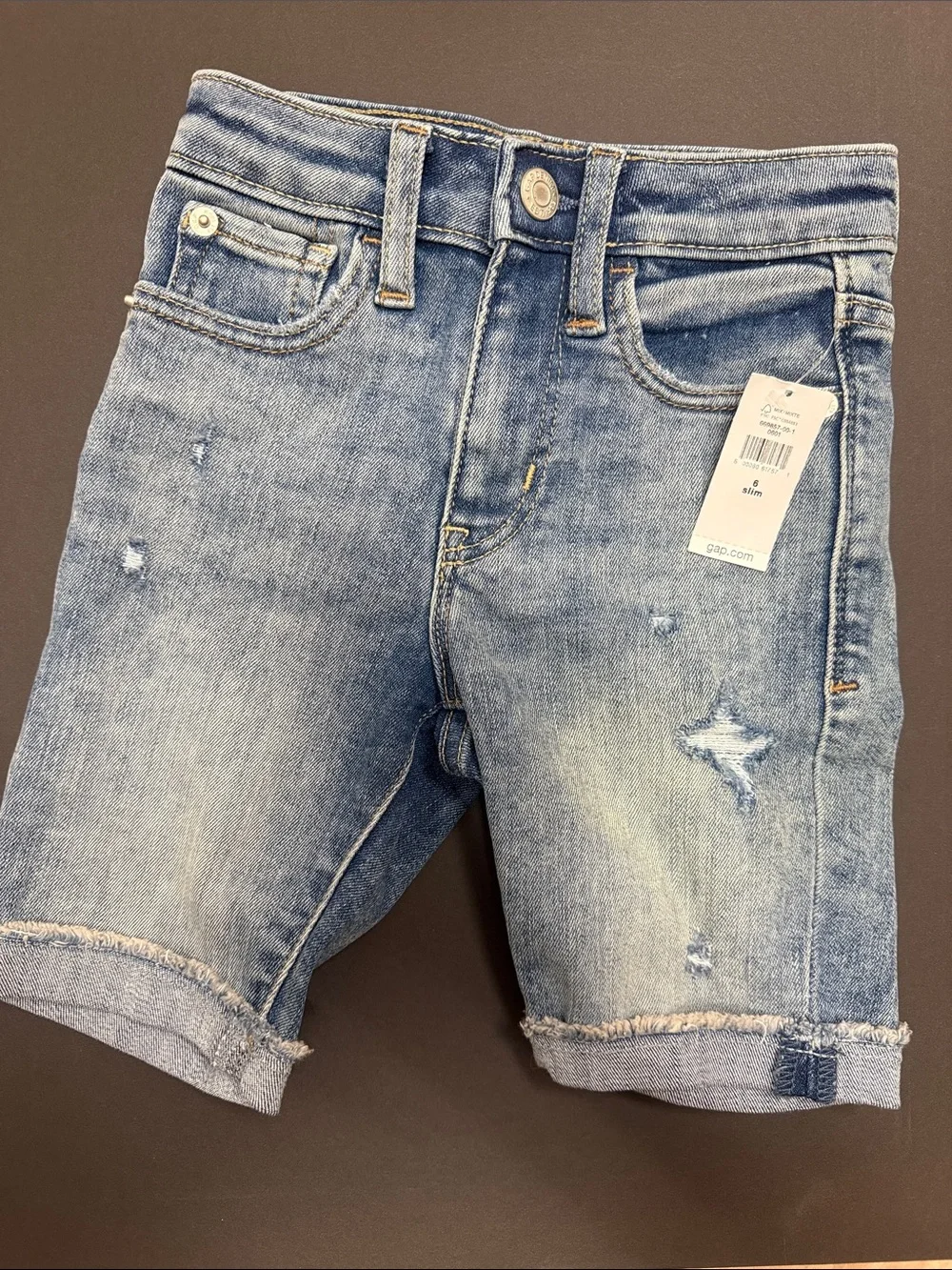 GAP Light Blue Distressed Denim Jean Shorts